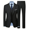 CYPTIRY Men's 3 Piece Suit Set - Classic Business Slim Fit Clothing Package Includes Blazer Pants And Shirt
