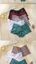 3Pcs Women Panties Lace Female Underpants Plus Size Underwear Large Size Lightweight Seamless Low Waist Briefs Breathable