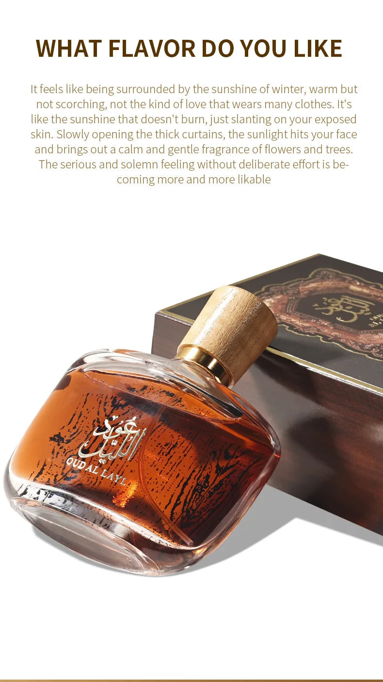 Arab Perfumes OUD AL LAYL Unisex Long Lasting Perfume For Man Woman Dubai Desert Flower Parfum Female Fragrance Parfume