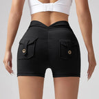 🍑 Wrinkled High-Waist Pocket Leggings for Women