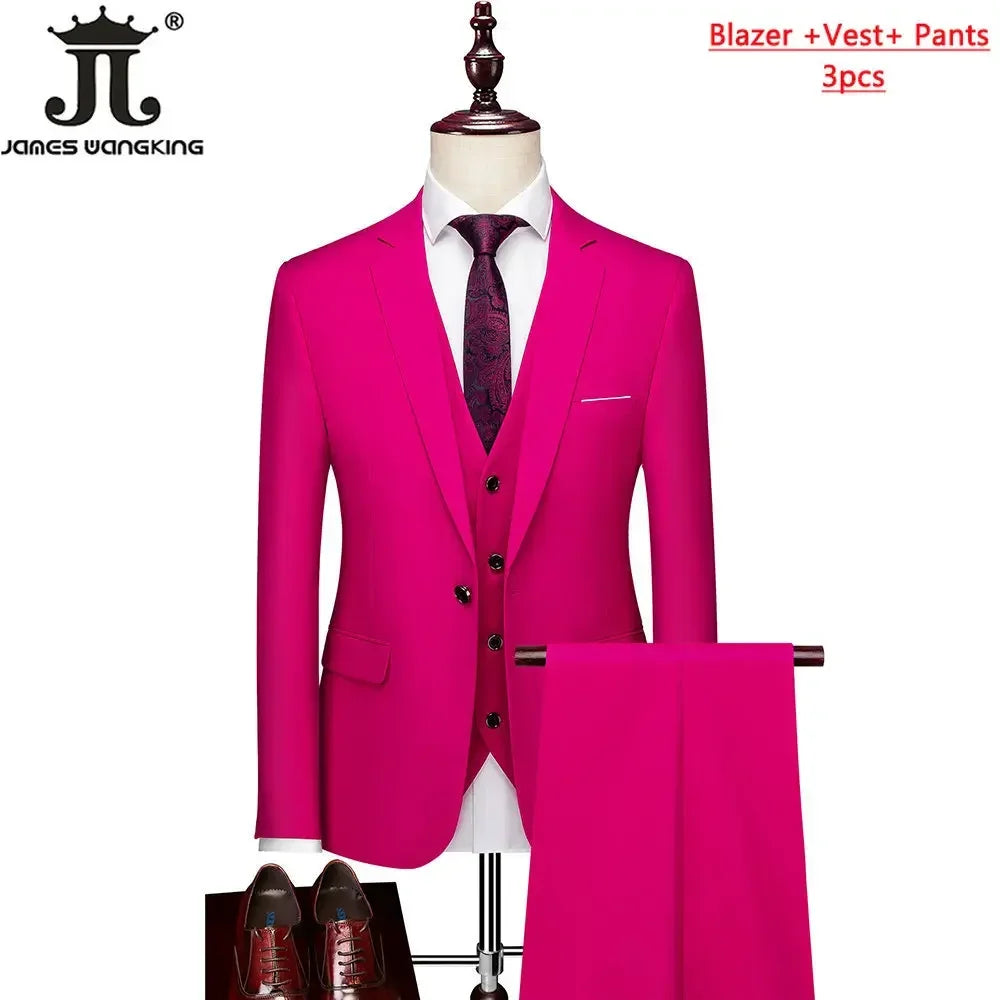 Men's Formal Slim Fit Suit Set, 2- or 3-Piece, M-6XL