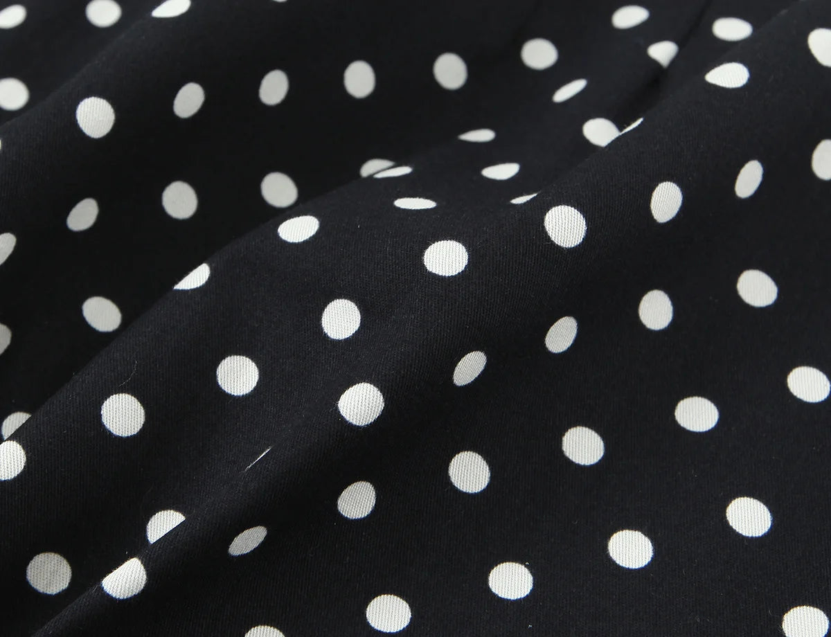 2026 Women New Fashion Suit Sexy Sleeveless Backless Polka Dot Halter Slim Short Top+Side Zipper Casual Short Skirts