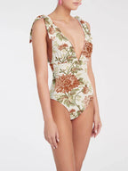 Vintage style one piece swimsuit