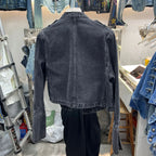 Denim Coat Women Jacket Streetwear Distressed Button Stand Collar Washed Patchwork Female Vintage Autumn Casual Outerwear