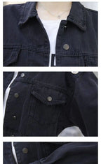 Spring Autumn Denim Jacket for Women Crop Plain Small Short Y2k Clothes Chic and Elegant Cowboy Coat Woman in Promotion New