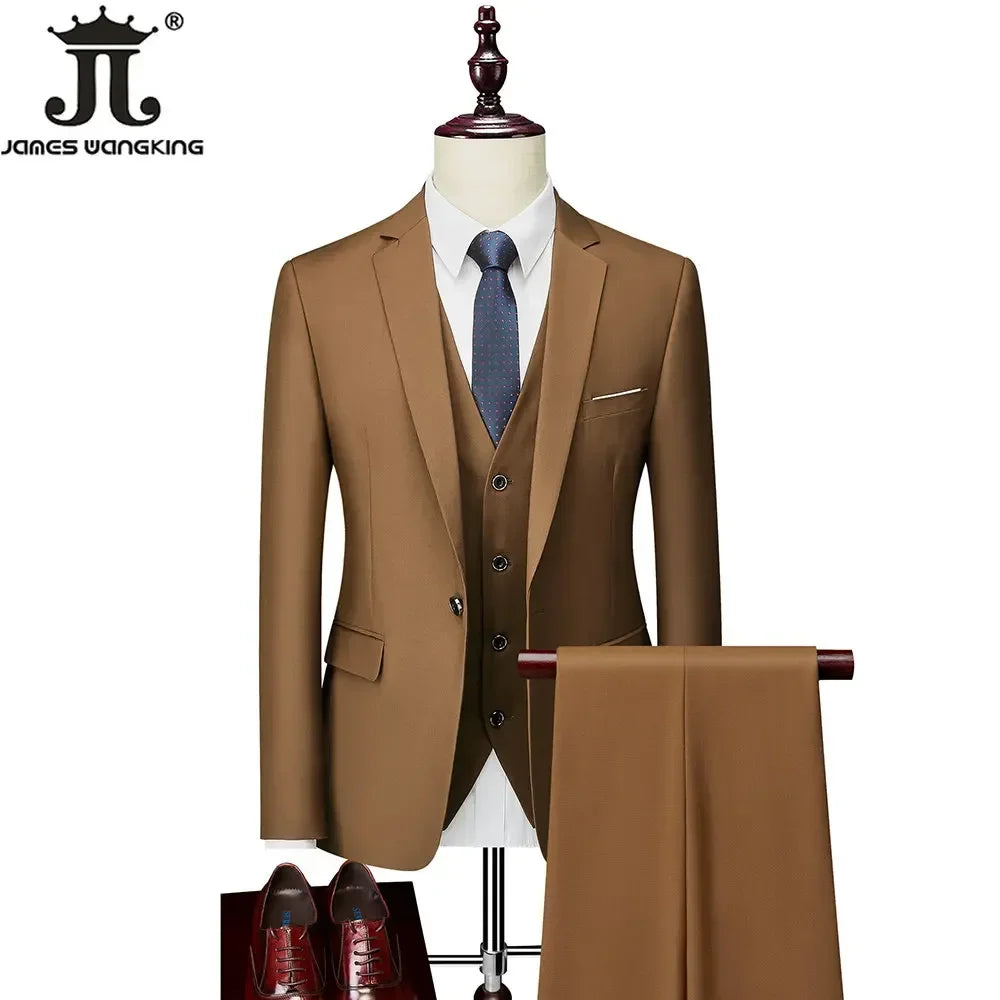 Men's Formal Slim Fit Suit Set, 2- or 3-Piece, M-6XL