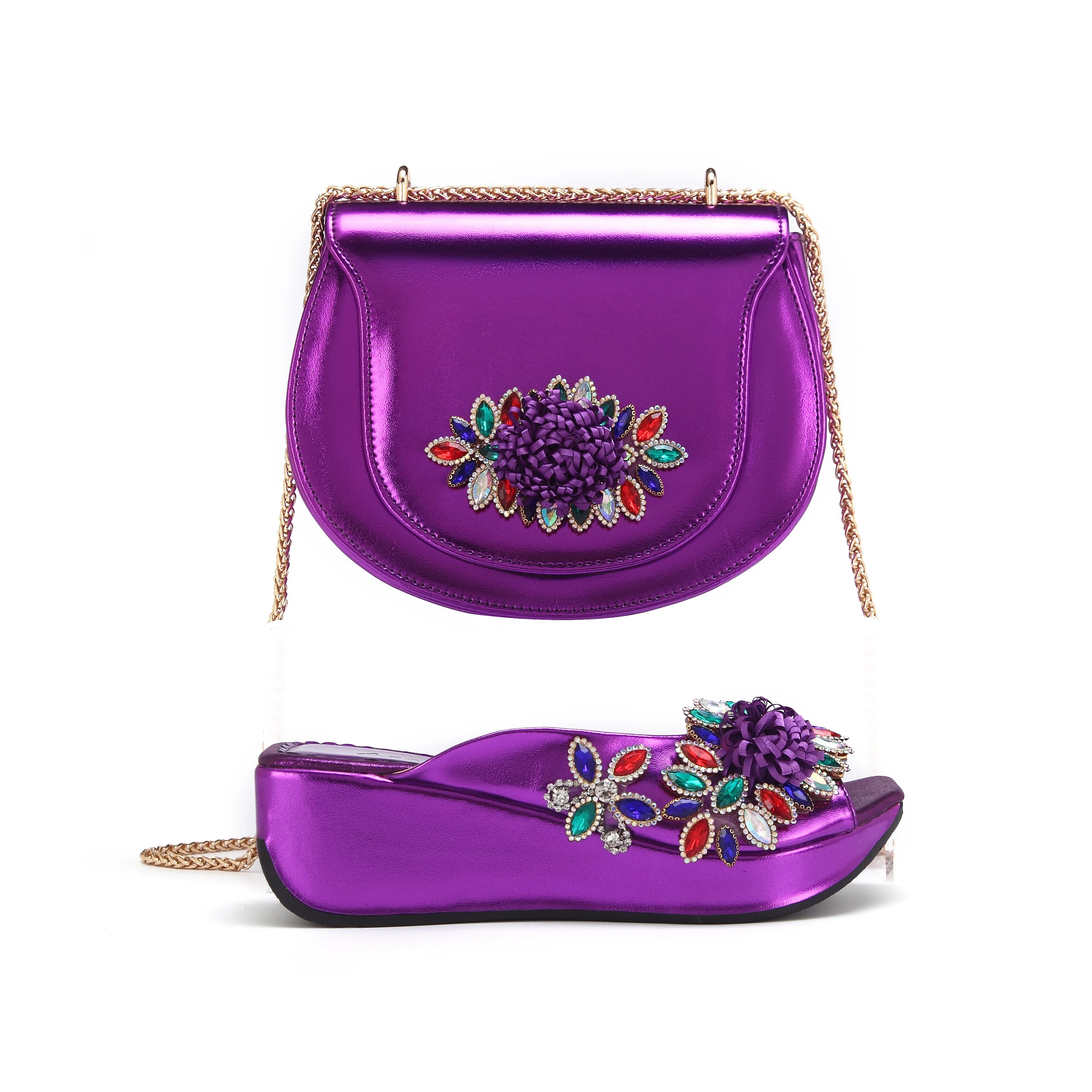 Lastest Italian Ladies Shoes with Matching Bag Set HWS1-16