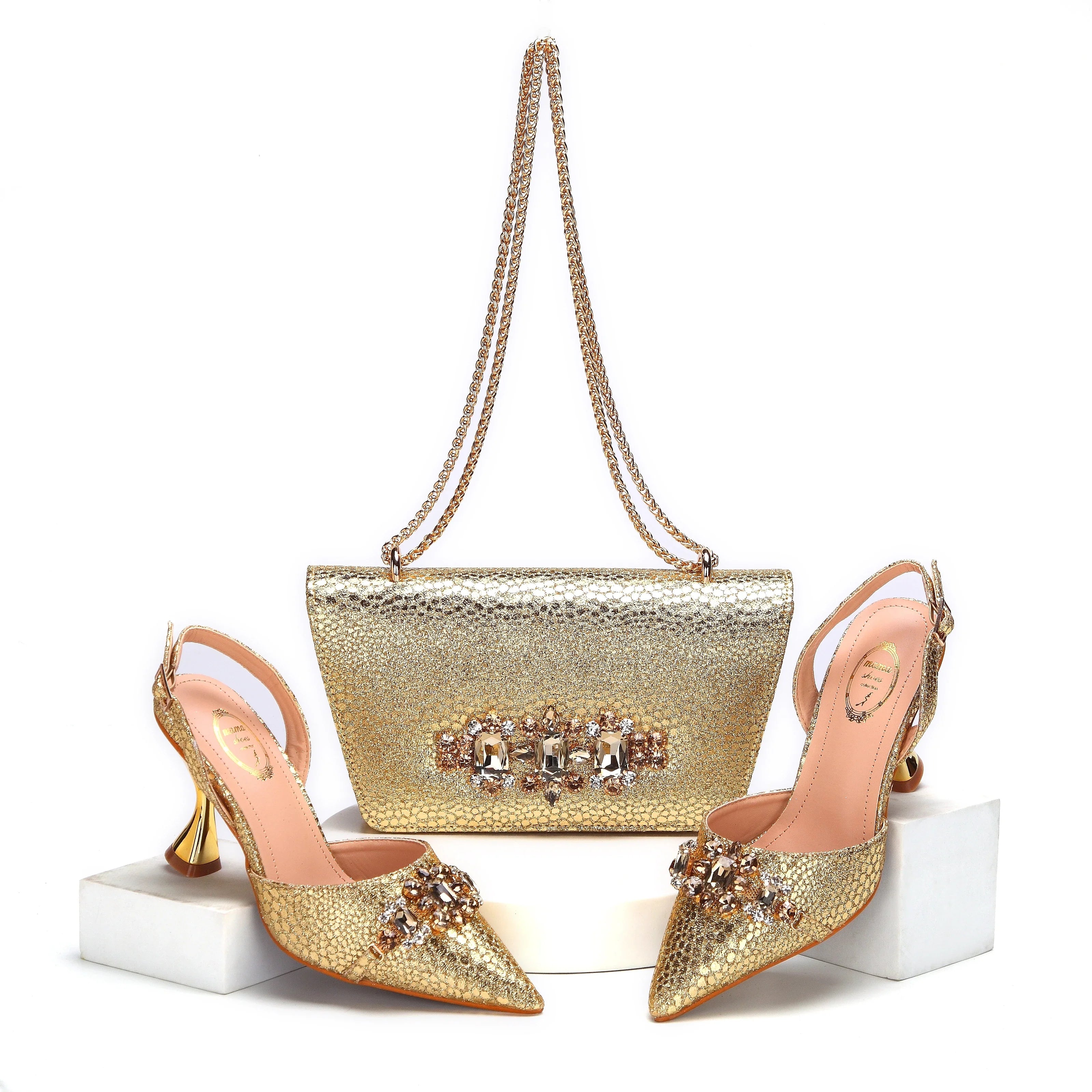 High Quality Style Ladies Shoes And Bags Set HMA1-4