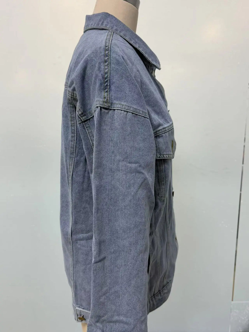 Women's Denim Jacket Denim Long Sleeve Oversized Button Jacket Fashion Jacket Autumn