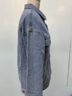 Women's Denim Jacket Denim Long Sleeve Oversized Button Jacket Fashion Jacket Autumn