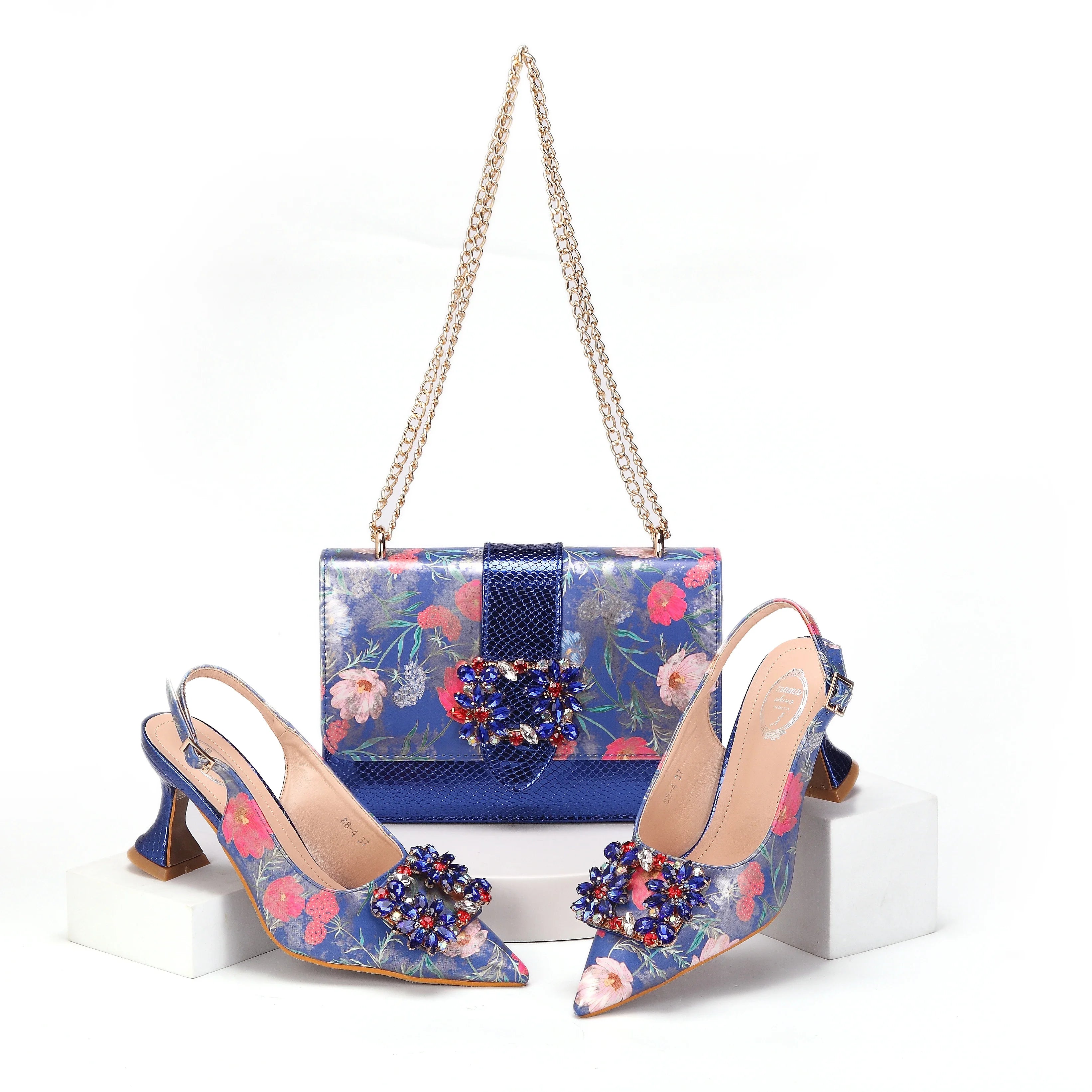 Latest Ladies Shoes With Matching Bag Set EDS123