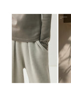 New Women's 100% Cashmere Knitted Thick Pants Autumn Winter Comfortable Skin Friendly Wide-leg Pants Solid Color Casual Clothing