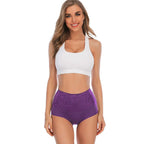 Plus Size Women's Cotton Underwear High Waisted Tummy Control Panties Full Coverage Briefs Jacquard Ladies Panty 3 Pack