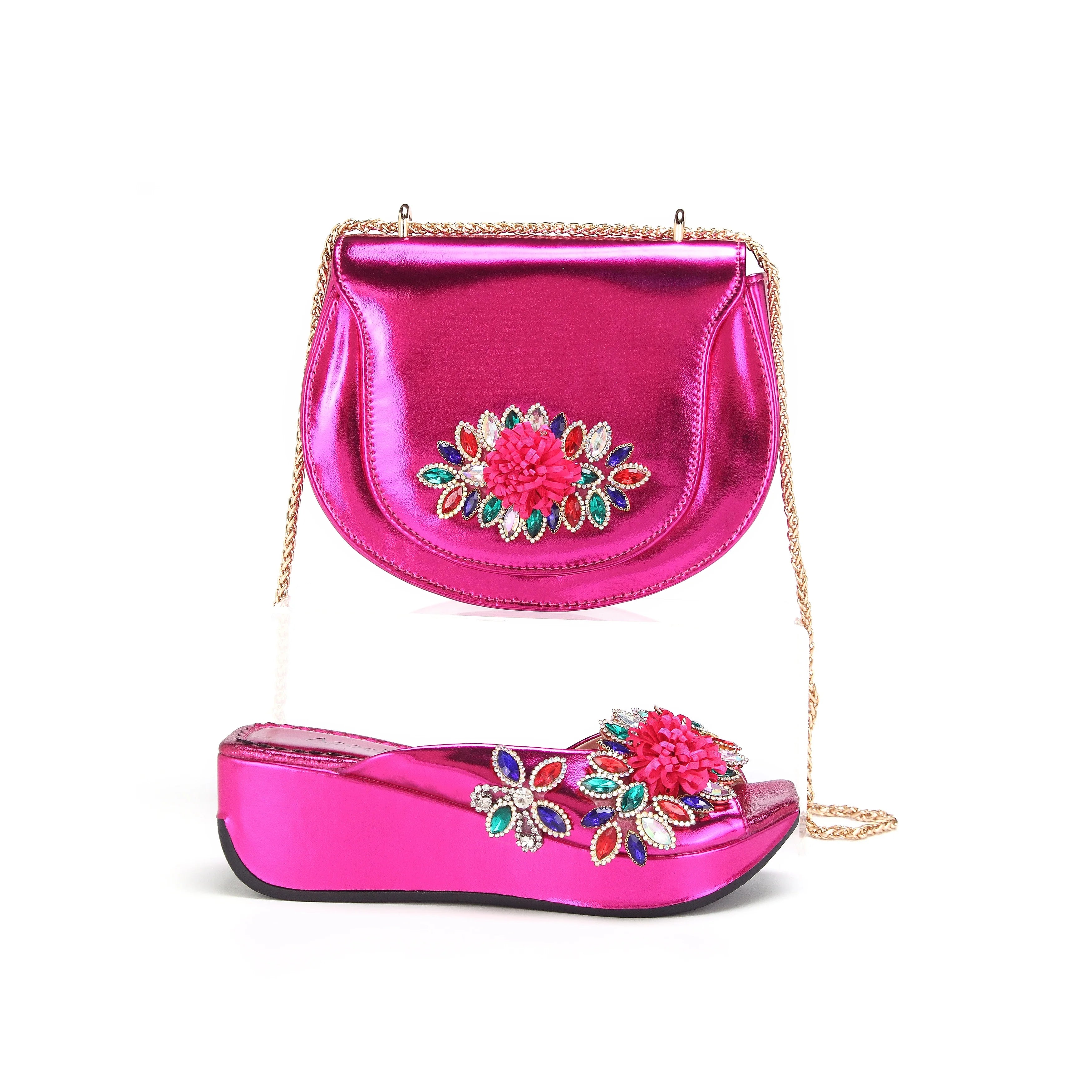 Lastest Italian Ladies Shoes with Matching Bag Set HWS1-16