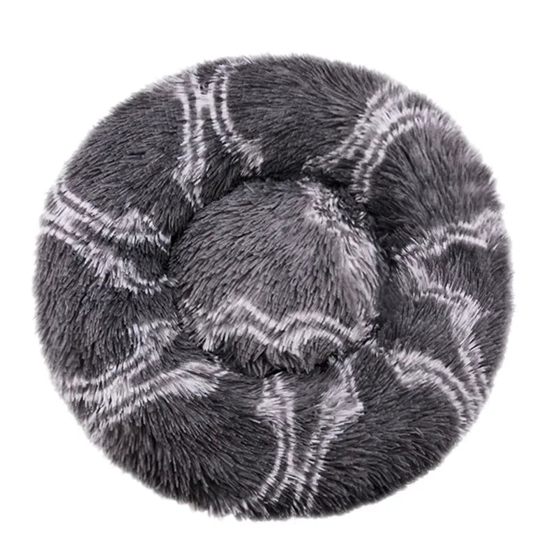 Round Pet Bed for Large Dog Bed Super Soft Cat Bed Plush Dog House for Medium Dog House Winter Warm Sleeping 40-90cm 6 Sizes