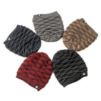 New Unisex Slouchy Winter Hats Add Fur Lined Men And Women Warm Beanie Cap Casual Five-pointed Star Decor Winter Knitted Hats