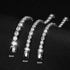 S925 Sterling Silver Moissanite Tennis Bracelet