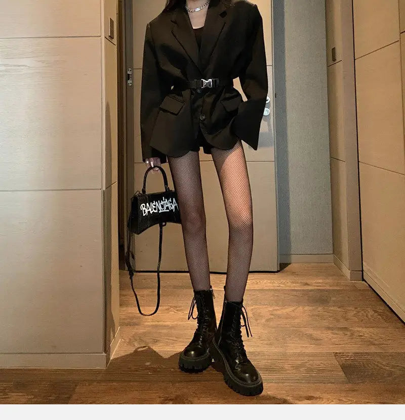 Sexy Women's Long Fishnet Black Summer Thigh High Waist Hosiery Body Stockings Fish Net Pantyhose Mesh Nylon Tights Lingerie