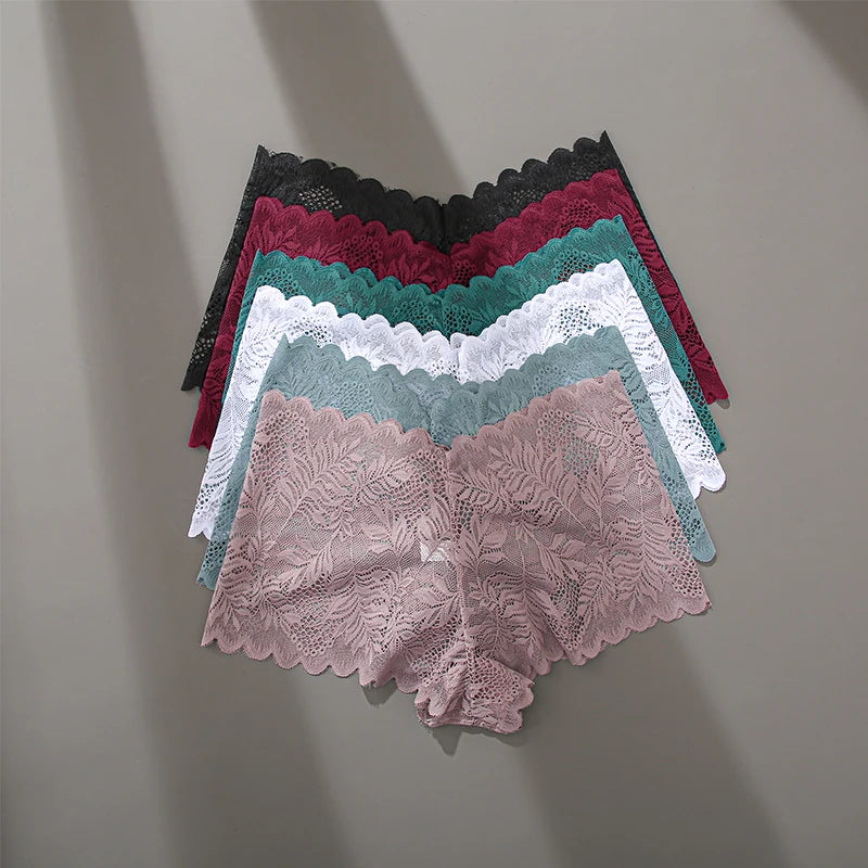 3Pcs Women Panties Lace Female Underpants Plus Size Underwear Large Size Lightweight Seamless Low Waist Briefs Breathable
