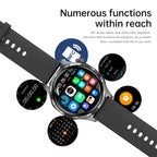 BOXUXING 2026 New Smart Watch Men Watch 5 Pro AMOLED HD Screen Bluetooth Call GPS Trajectory NFC Heart Rate Compass SmartWatches