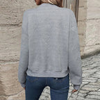 Women’s Solid-Color Zipper Stand-Collar Jacket