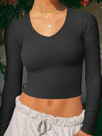 SculptFit Long Sleeve Yoga Crop Top