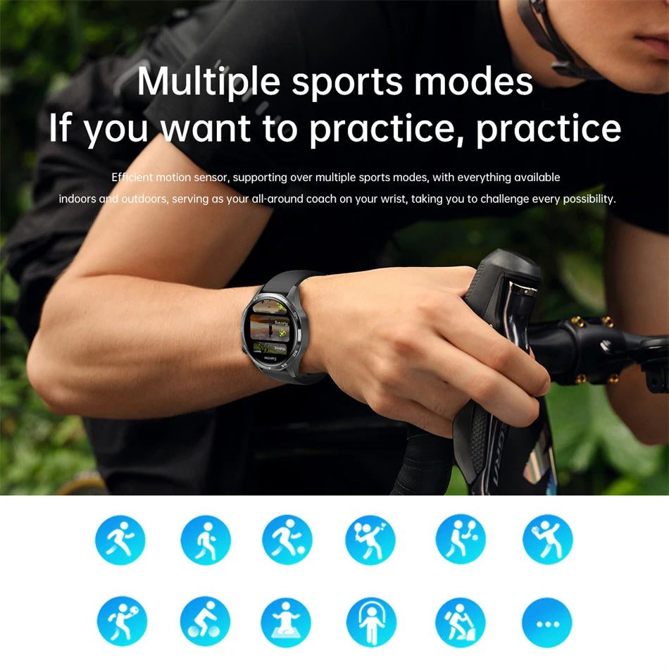BOXUXING 2026 New Smart Watch Men Watch 5 Pro AMOLED HD Screen Bluetooth Call GPS Trajectory NFC Heart Rate Compass SmartWatches