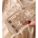Women's Long Sleeve Blouse - Summer Fashion Embroidery Casual Elegant Top Shirt for Spring Elegant Fashion Women's Clothing