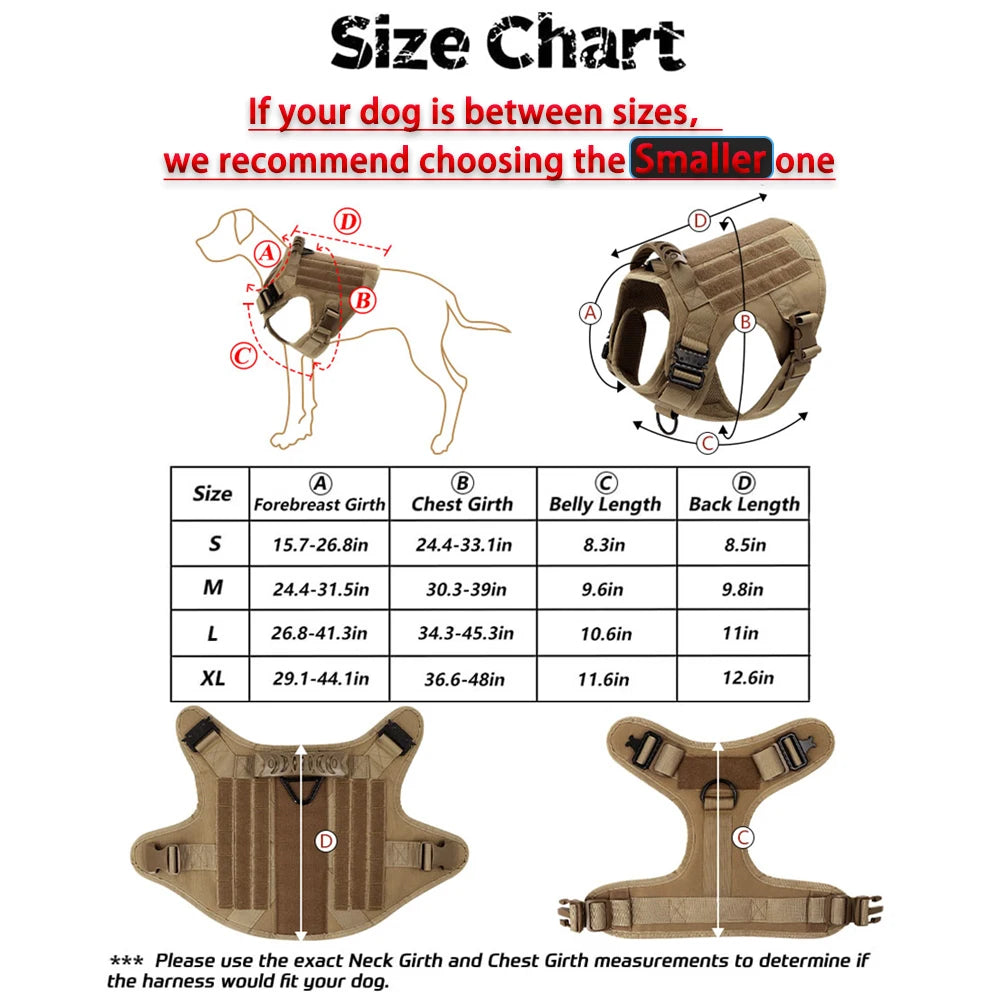 Large Dog Harness Training Walking Vest Dog Harness And Collar For Medium Large Dogs