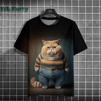 Cat Print shirts - Y2K Graphic T-Shirt