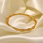 Bamboo Cuff Bangle Bracelet - Sori Style