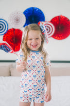 Red White & Bows 2pc Bamboo Pajamas