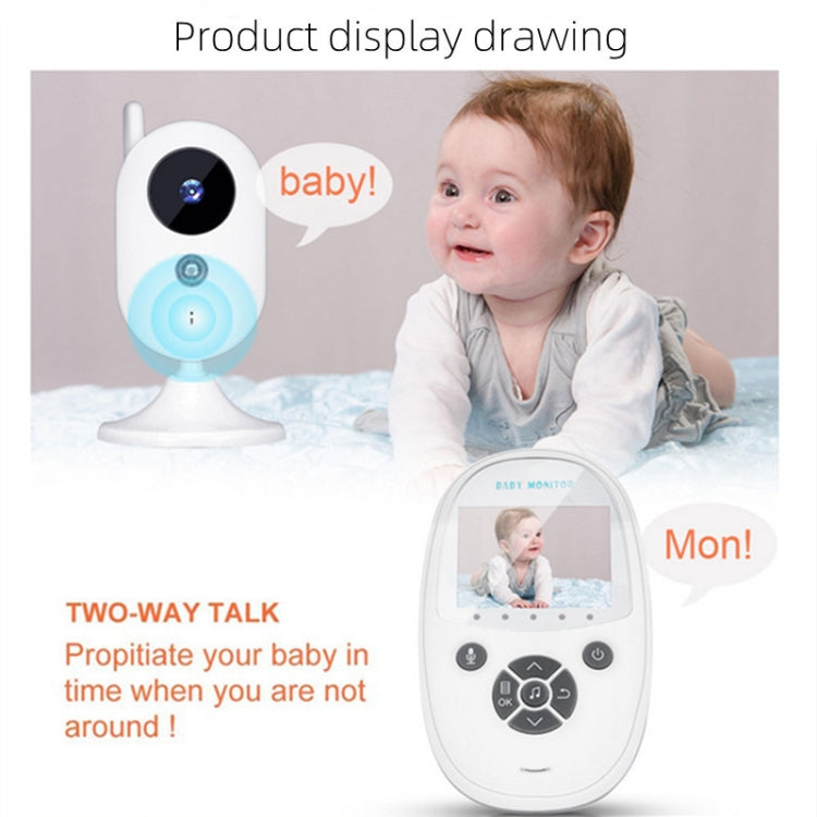 ZR302 2.4GHz Digital Video Smart Baby Monitor Night Vision Camera, Music Player, Two Way Intercom Function(UK Plug)