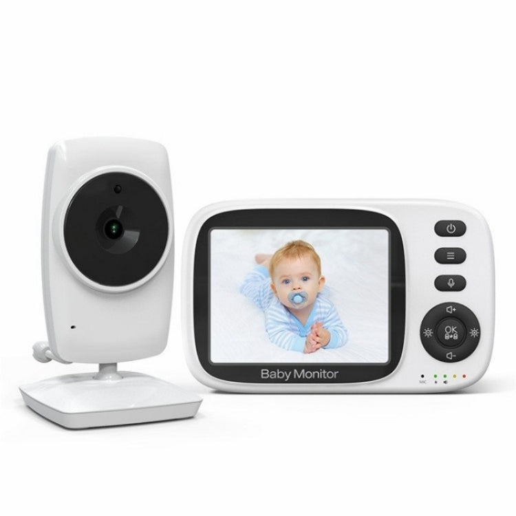 MC632A 2 Way Voice Talk Temperature Monitoring Baby Camera 3.2 inch Screen Baby Monitor(EU Plug)