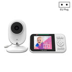 Temperature Detection 2 Way Voice Baby Security Video Camera 2.8-inch LCD Baby Monitor(EU Plug)