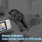 Temperature Detection 2 Way Voice Baby Security Video Camera 2.8-inch LCD Baby Monitor(US Plug)