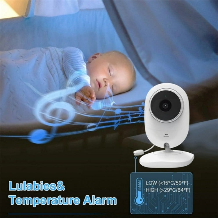 Temperature Detection 2 Way Voice Baby Security Video Camera 2.8-inch LCD Baby Monitor(EU Plug)