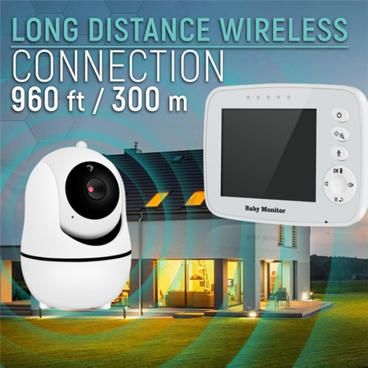 SM32PTA Two-Way Audio Night Vision Surveillance Camera 3.5 inch Baby Monitor(US Plug)