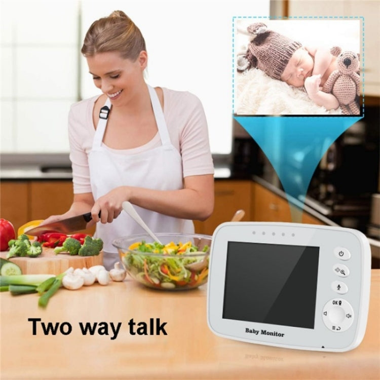 SM32PTA Two-Way Audio Night Vision Surveillance Camera 3.5 inch Baby Monitor(UK Plug)