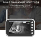 ABM200 Support Two-Way Voice Temperature Display 4.5-inch Video Baby Monitor Music Player(UK Plug)