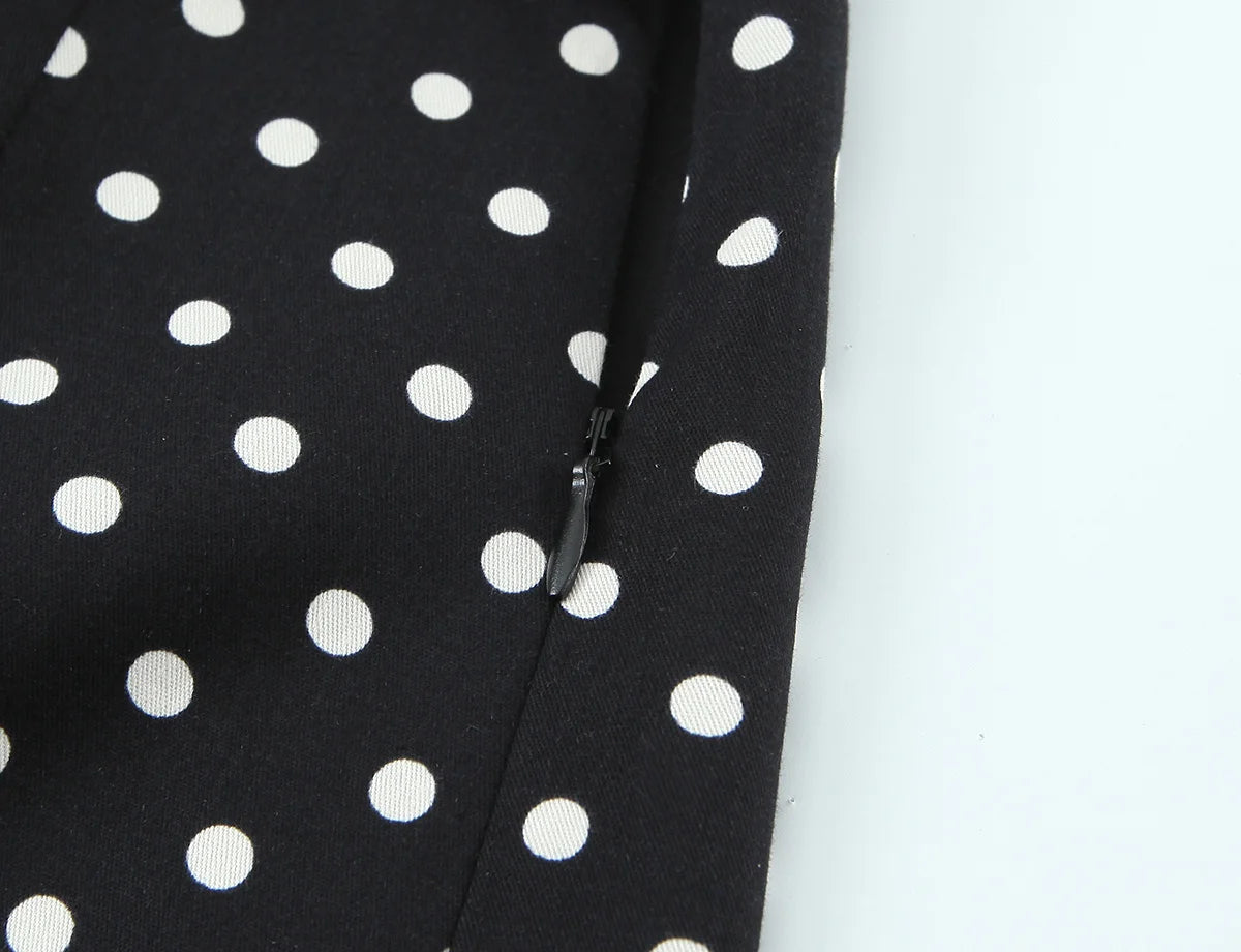 2026 Women New Fashion Suit Sexy Sleeveless Backless Polka Dot Halter Slim Short Top+Side Zipper Casual Short Skirts