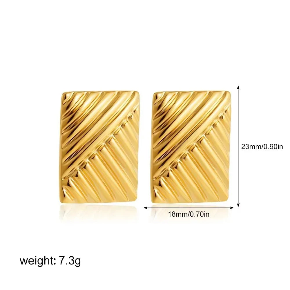 Three-Layer Textured Knot Earrings for Women