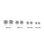 925 Sterling Silver Moissanite Stud Earrings for Women