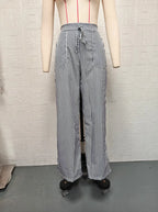 2026 new striped trousers casual and versatile street fashion loose wide leg women