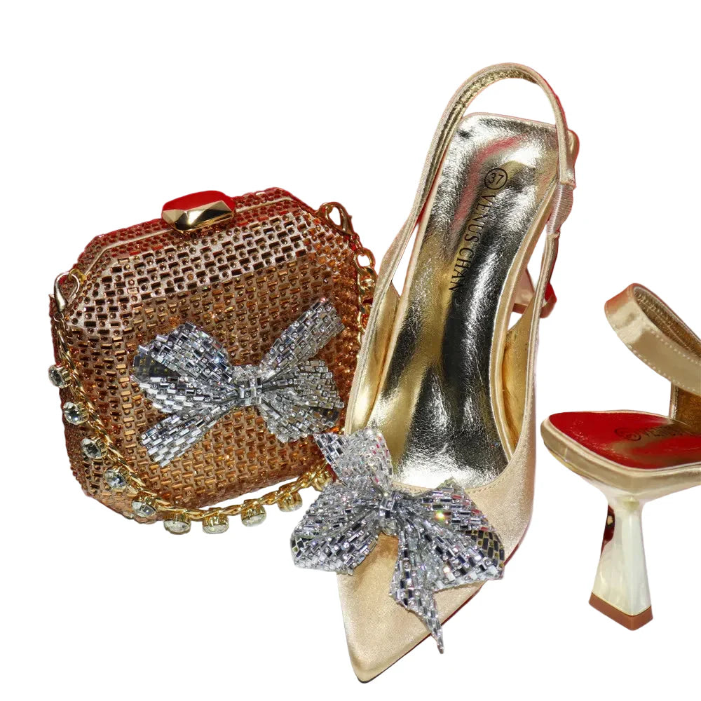 Excellent Women Shoes And Matching Bag Set WER432