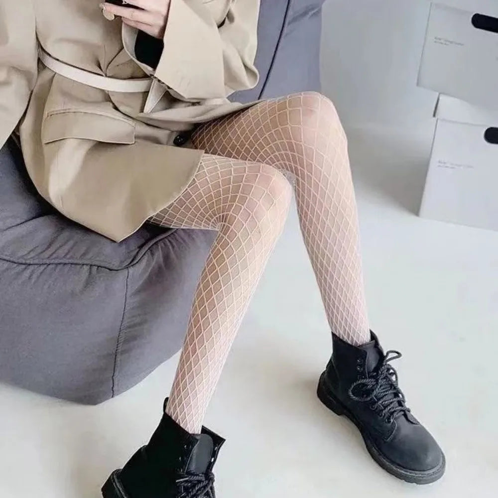 Sexy Women's Long Fishnet Black Summer Thigh High Waist Hosiery Body Stockings Fish Net Pantyhose Mesh Nylon Tights Lingerie