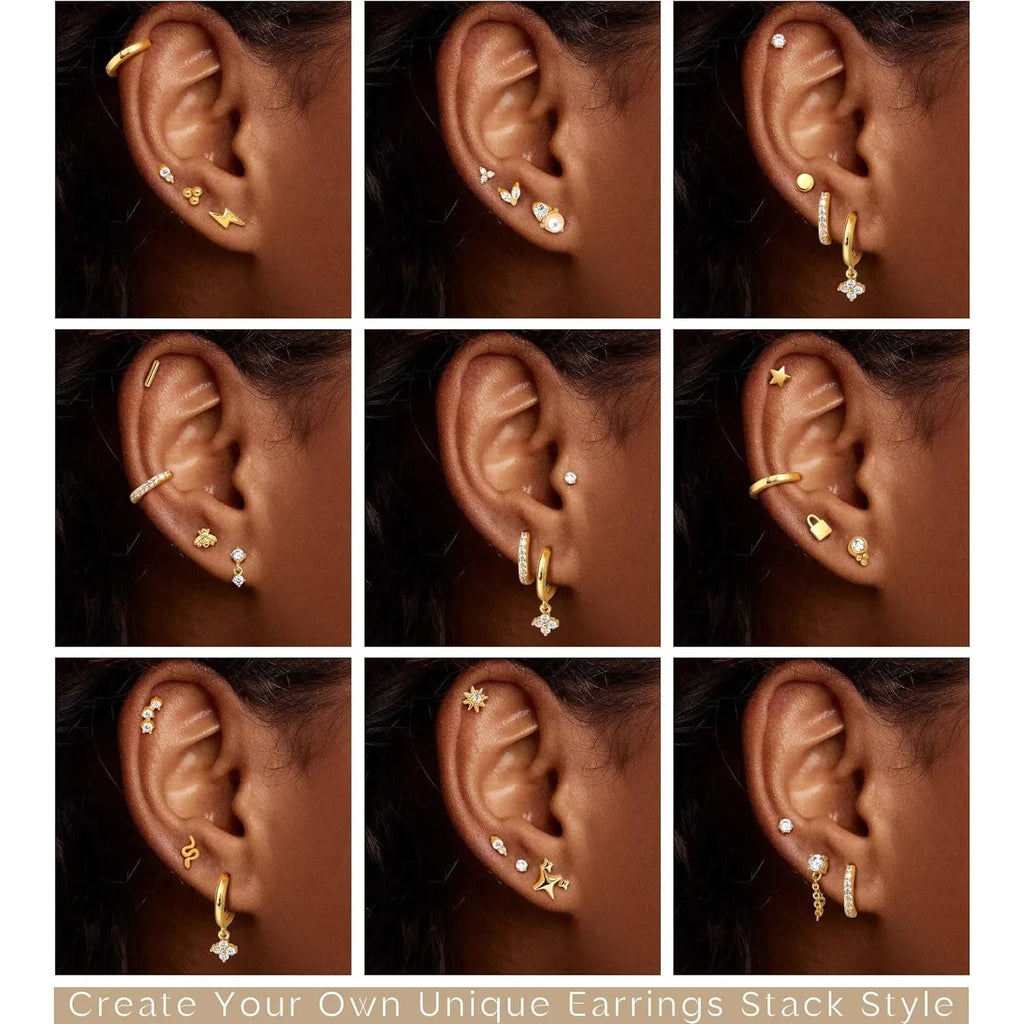 Bobisty Stud Hoop Earrings