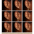 Bobisty Stud Hoop Earrings