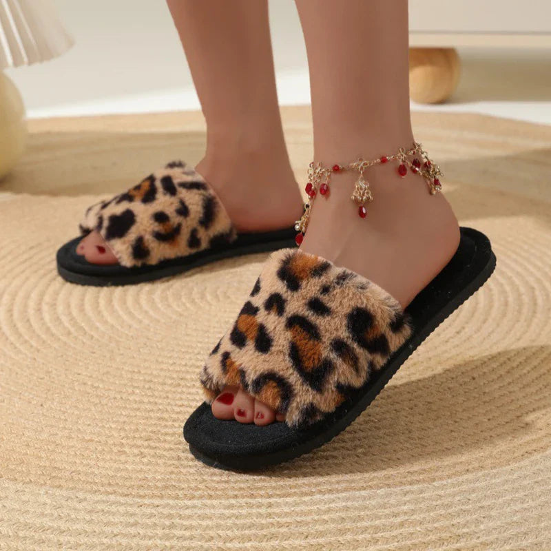 Warm Plush House Slides Non-Slip Comfortable Winter Slippers