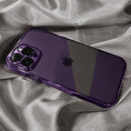 Luxury Plating Square Frame Clear iPhone Case